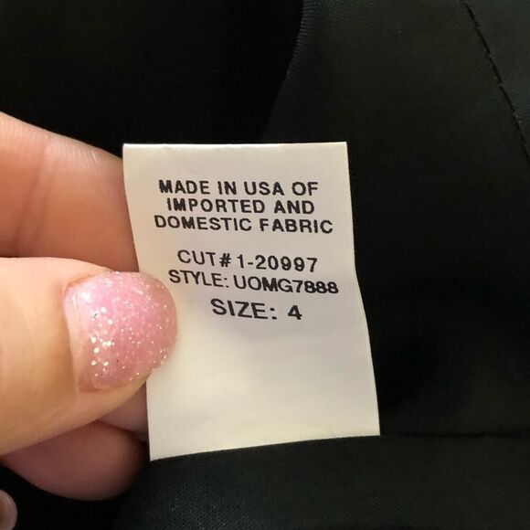 David Meister Black Textured Sheath Dress Size 4 - Picture 8 of 8